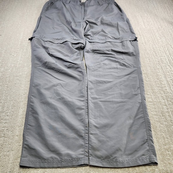 LL Bean Pants Men Large Convertible Pants No Fly Zone Gray Performance Hiking - Picture 1 of 12